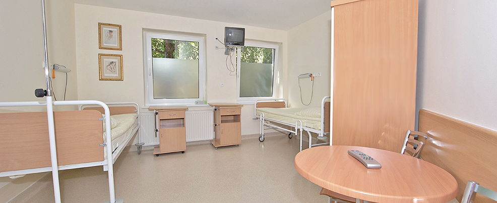 Pokoje dla pacjentów w Klinice Grunwaldzkiej